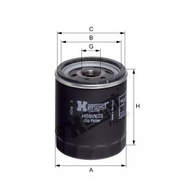 H90W23 Hengst alyvos filtras