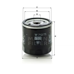 W 712/75 MANN-FILTER ALYVOS FILTRAS OPEL ASTRA