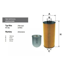 OK 651/4-2x Filtron alyvos filtras