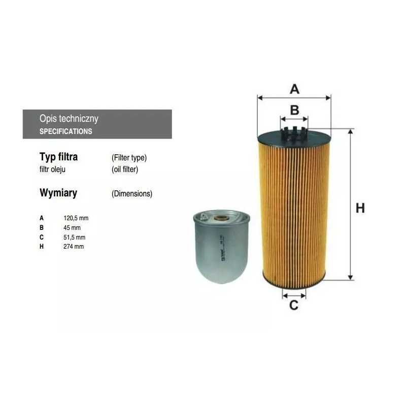 OK 651/4-2x Filtron alyvos filtras