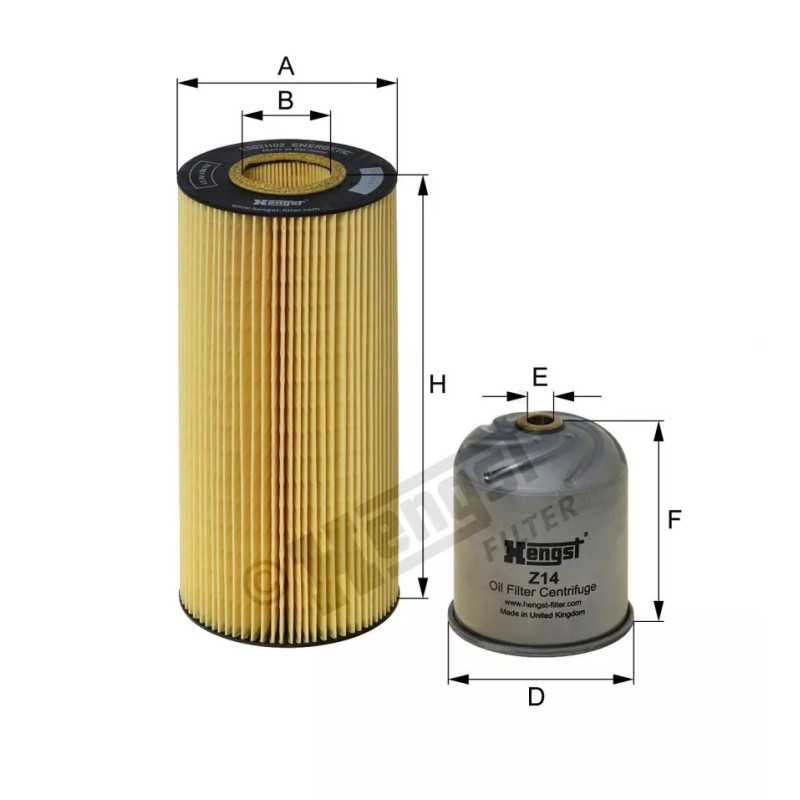 E502H02 D121 Hengst alyvos filtras