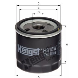 H315W Hengst alyvos filtras
