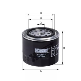 H10W13 Hengst alyvos filtras