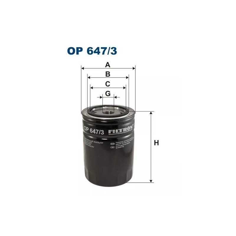 OP 647/3 FILTRON alyvos filtras