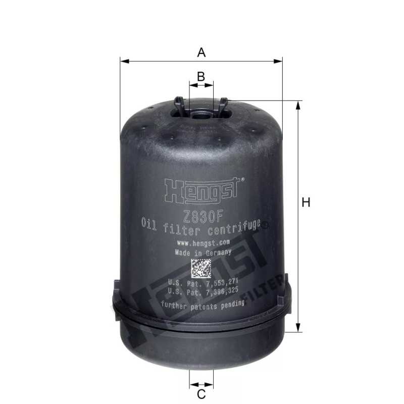 Z830F D253 Hengst alyvos filtras