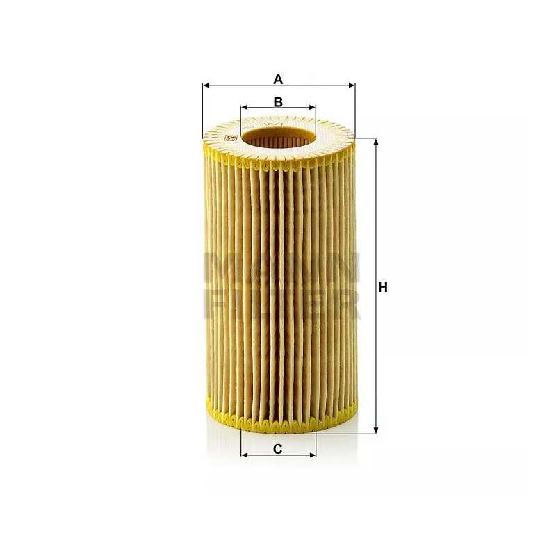 HU 718/1N MANN-FILTER alyvos filtras OPEL VECTRA