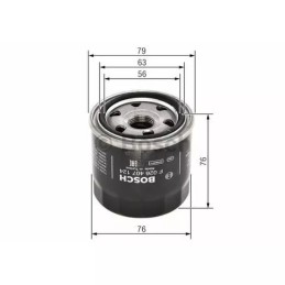 F 026 407 124 BOSCH alyvos filtras