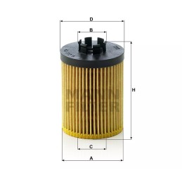 HU 712/8X MANN-FILTER alyvos filtras OPEL CORSA1