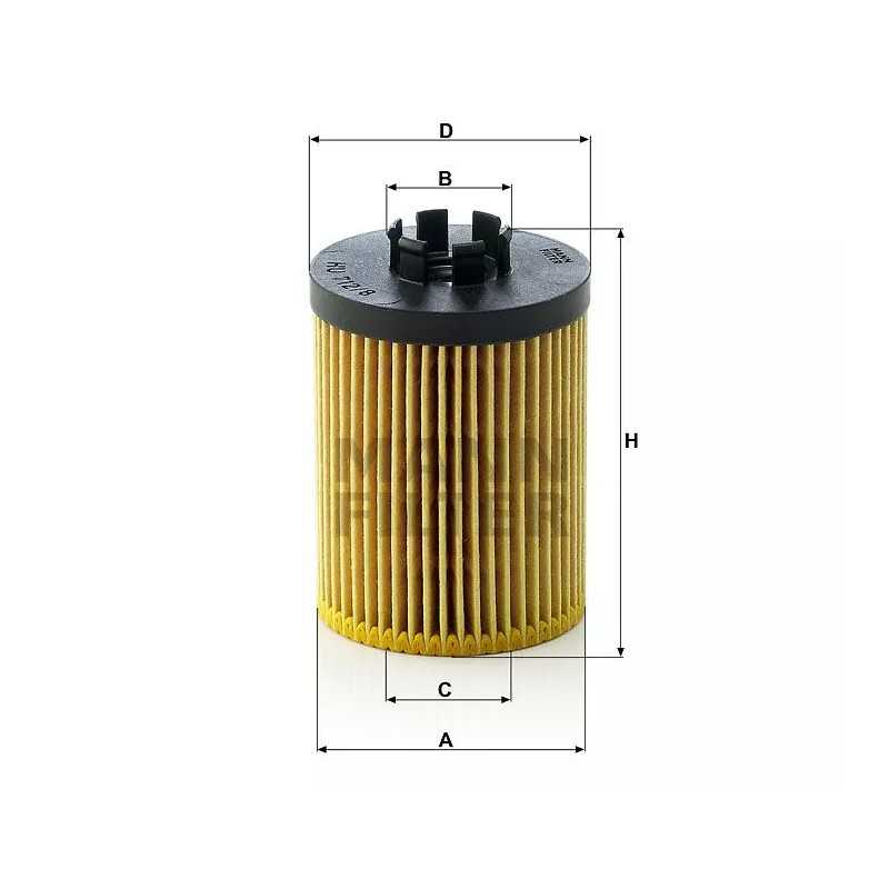 HU 712/8X MANN-FILTER alyvos filtras OPEL CORSA1