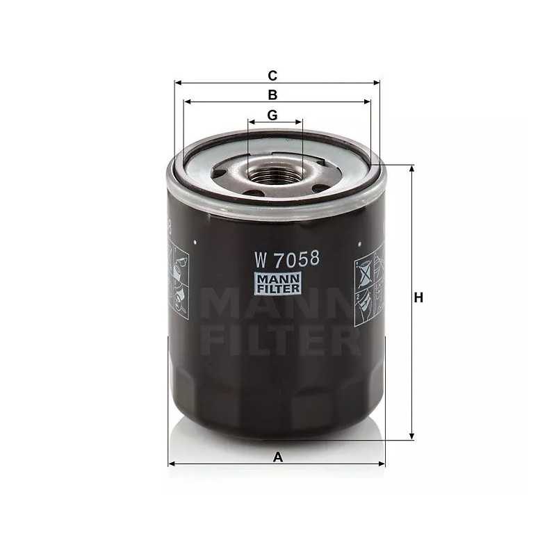 W7058 MANN-FILTER ALYVOS FILTRAS CITROEN FIAT PEUGEOT