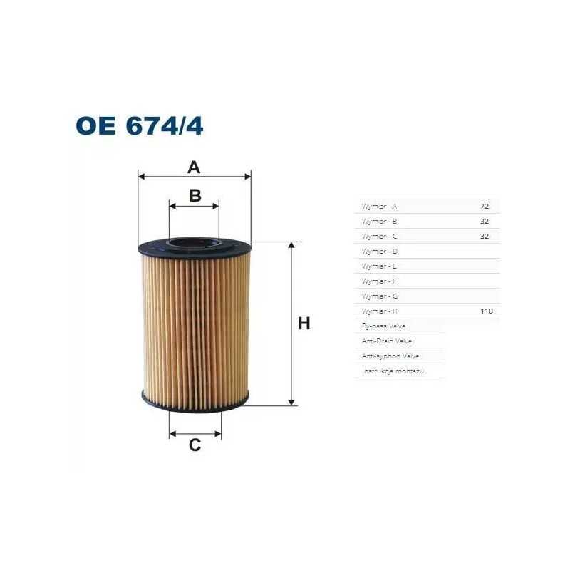 OE 674/4 FILTRON alyvos filtras