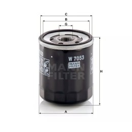 W7053 MANN alyvos filtras