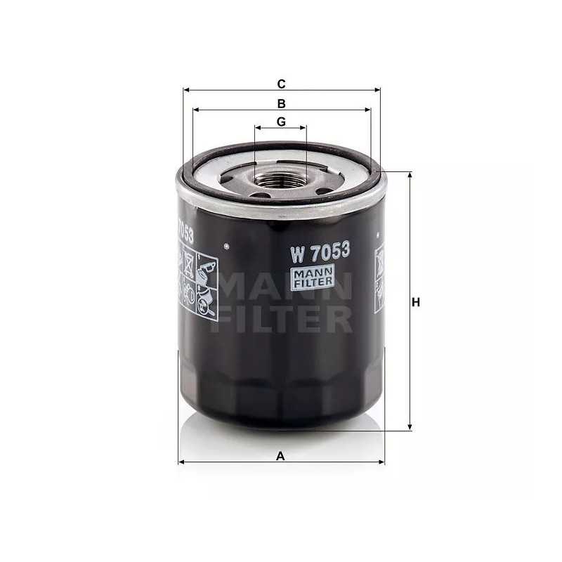 W7053 MANN alyvos filtras