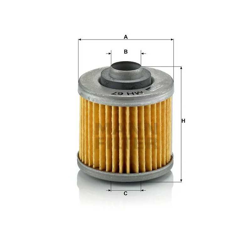 MH 67 MANN-FILTER alyvos filtras YAMAHA motociklams