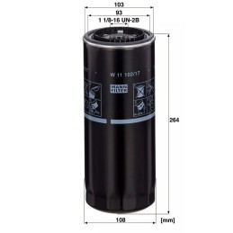 W 11102/17 MANN-FILTER alyvos filtras