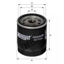 H90W29 Hengst alyvos filtras