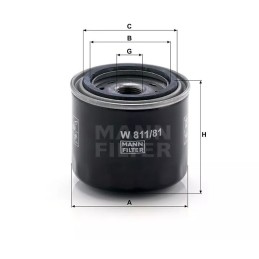 W 811/81 MANN-FILTER ALYVOS FILTRAS DAEWOO MATIZ