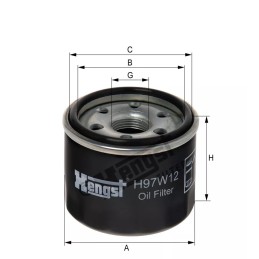 H97W12 Hengst alyvos filtras