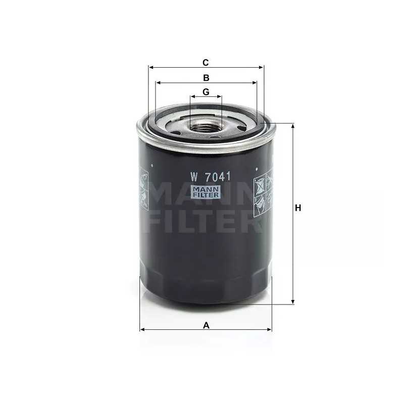 W7041 Mann alyvos filtras