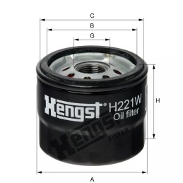 H221W Hengst alyvos filtras