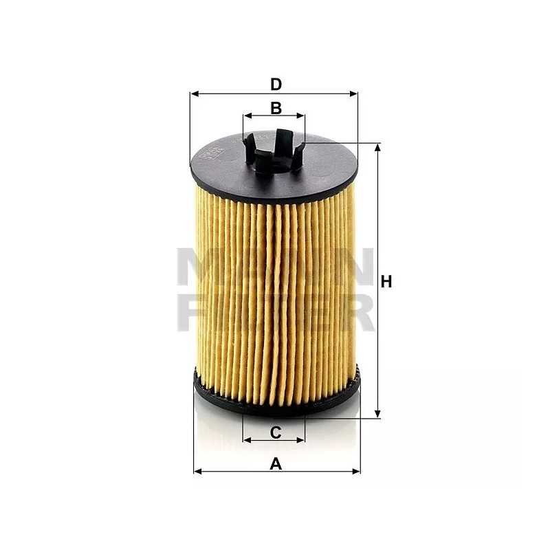 HU 612/1X MANN-FILTER alyvos filtras DB A-CLASS (W169) 9/04-