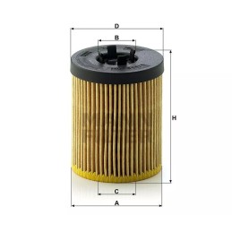 HU 611/1X MANN-FILTER alyvos filtras OPEL