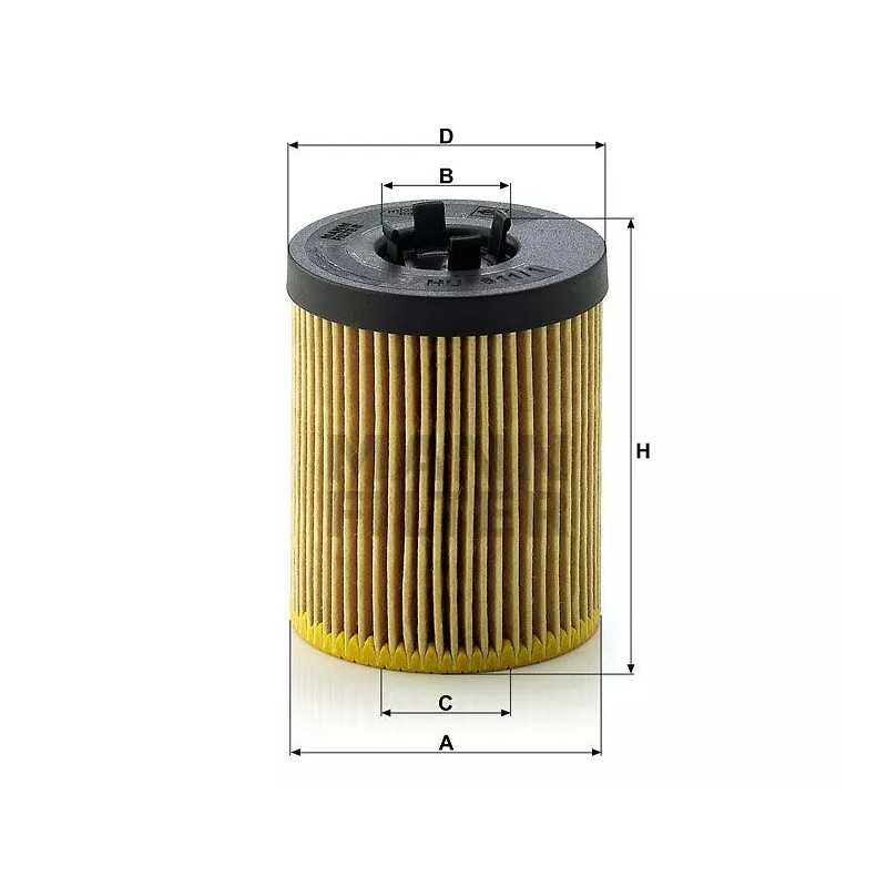HU 611/1X MANN-FILTER alyvos filtras OPEL