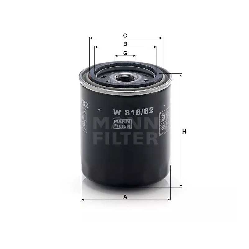 W 818/82 MANN-FILTER TOYOTA alyvos filtras