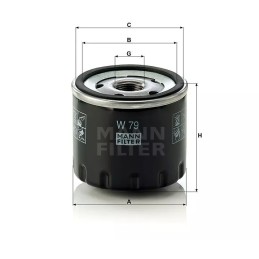 W 79 MANN-FILTER ALYVOS FILTRAS NISSAN OPEL RENAULT DACIA