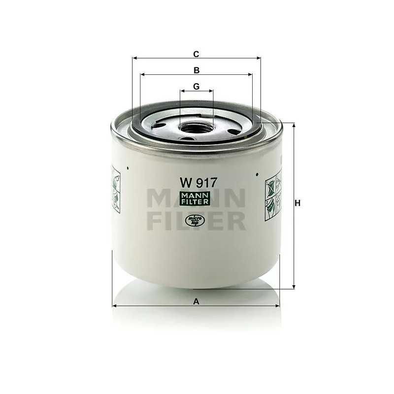 W 917 MANN-FILTER ALYVOS FILTRAS VOLVO RENAULT STEYR