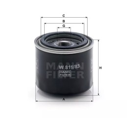 W 811/83 MANN-FILTER alyvos filtras NISSAN MICRA 1.0/1.2 82-92