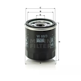 W 68/3 MANN-FILTER TOYOTA alyvos filtras
