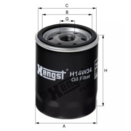 H14W34 Hengst alyvos filtras