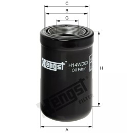 H14WD03 Hengst alyvos filtras