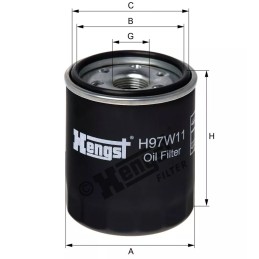 H97W11 Hengst alyvos filtras