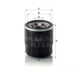 W 7023 MANN alyvos filtras HYUNDAI KIA