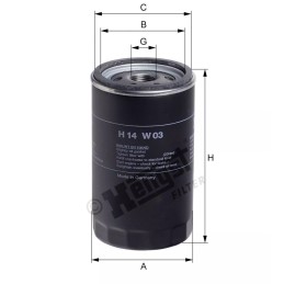 H14W03 Hengst alyvos filtras