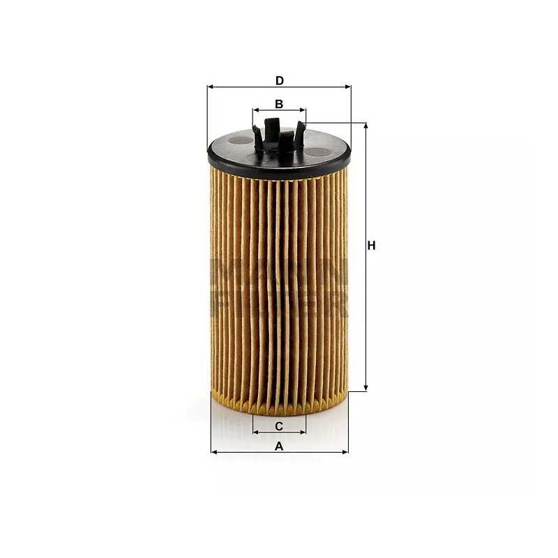 HU 612/2X MANN-FILTER alyvos filtras OPEL