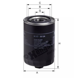 H17W04 Hengst alyvos filtras