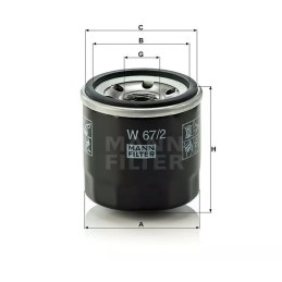 W 67/2 MANN-FILTER alyvos filtras DAEWOO SUZUKI
