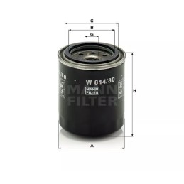 W 814/80 MANN-FILTER alyvos filtras OPEL HONDA