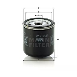 W 712/21 MANN-FILTER alyvos filtras FIAT CINQUECENTO
