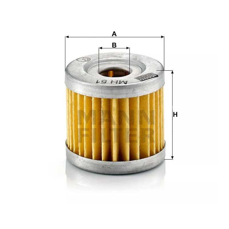 MH 51 MANN-FILTER alyvos filtras