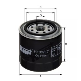 H10W17 Hengst alyvos filtras