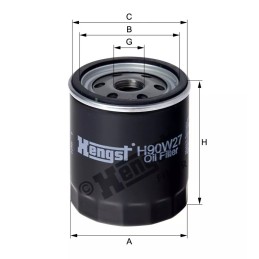 H90W27 Hengst alyvos filtras