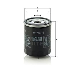 W 712/73 MANN-FILTER ALYVOS FILTRAS FORD FOCU S C-MAX