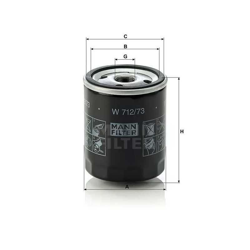 W 712/73 MANN-FILTER ALYVOS FILTRAS FORD FOCU S C-MAX