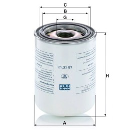 LB 1374/2 MANN filtras SP kompresoriams, alyvos separatorius