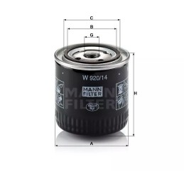 W 920/14 MANN-FILTER NISSAN alyvos filtras