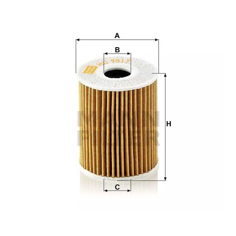 HU 7017Z MANN alyvos filtras